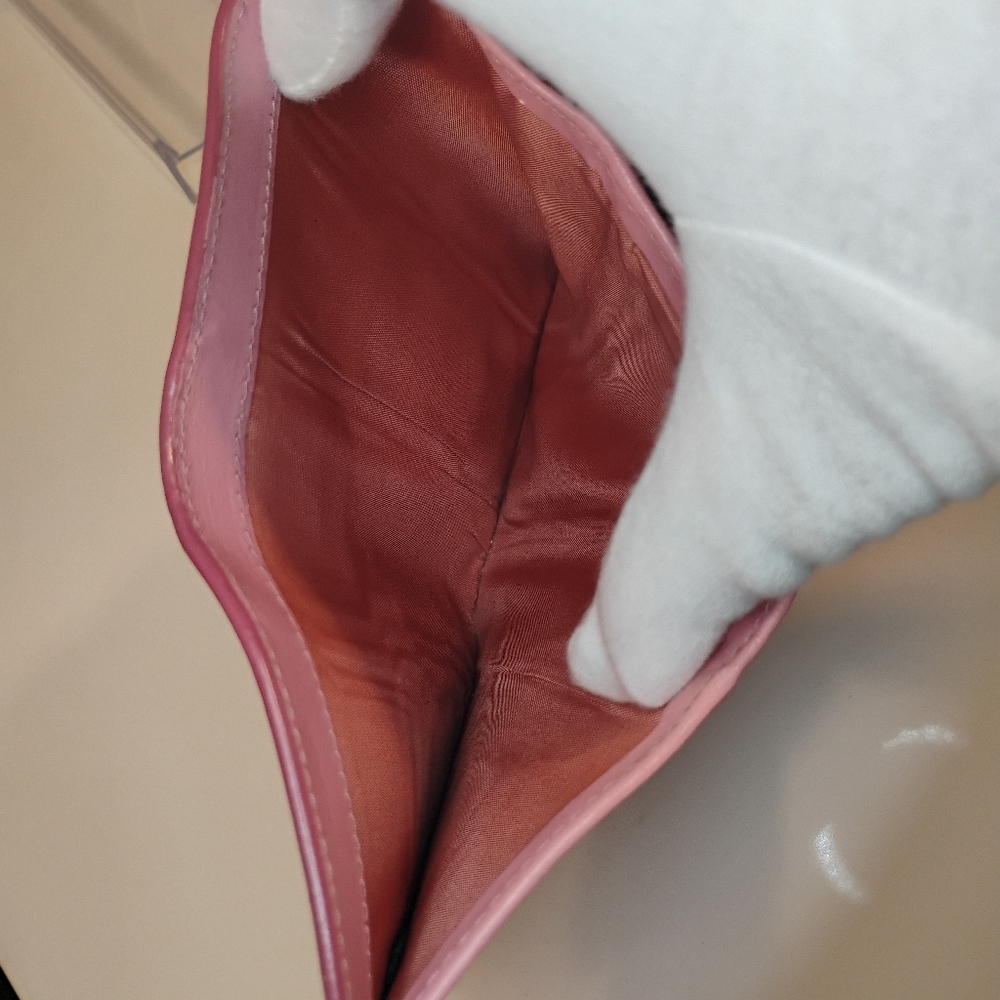 Miu Miu Medium Wallet - Pink Leather w/Gray Bow Detail - Picture 10 of 11